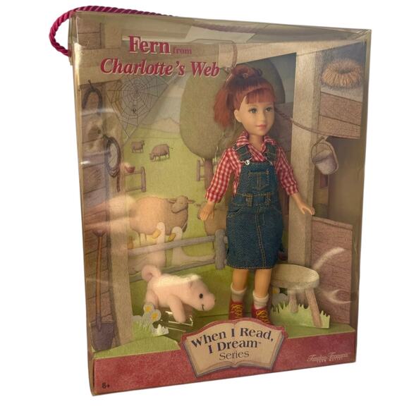 Charlottes Web Fern DOLL & PIG Wilber Plush When I Read I Dream 2001 Box Collect - Picture 1 of 7